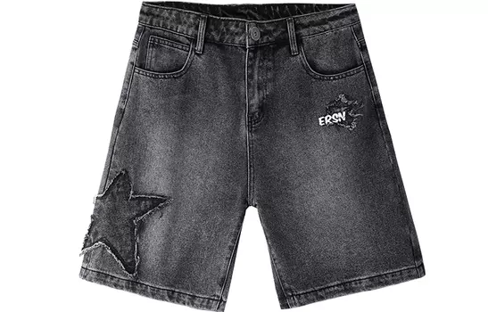 Джинсовые шорты унисекс ER, Черный