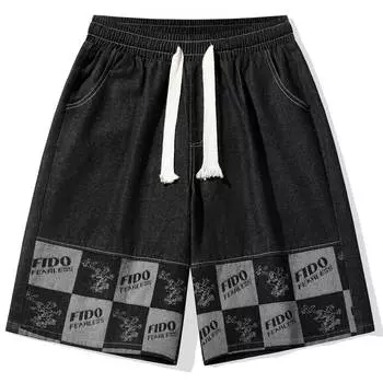 Джинсовые шорты унисекс FIDO DIDO, Черный