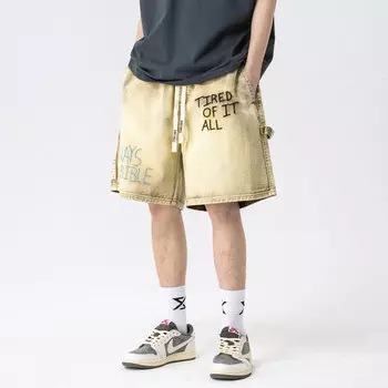 Джинсовые шорты унисекс Желтая грязь Xinyinsu, желтый