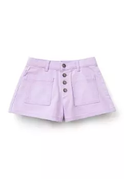 Джинсовые шорты United Colors of Benetton, фиолетовый