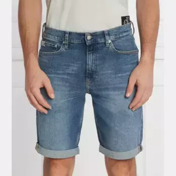 Джинсовые шорты узкого кроя Calvin Klein, синий
