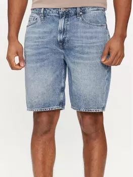 Джинсовые шорты узкого кроя Guess, синий
