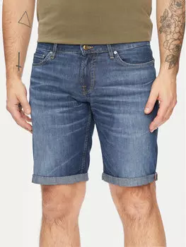 Джинсовые шорты узкого кроя Guess, синий