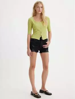 Джинсовые шорты узкого кроя Levi's, черный