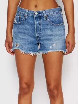 Джинсовые шорты узкого кроя Levi's, синий