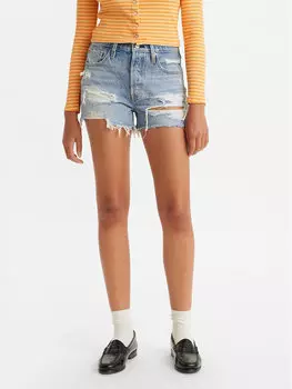 Джинсовые шорты узкого кроя Levi's, синий