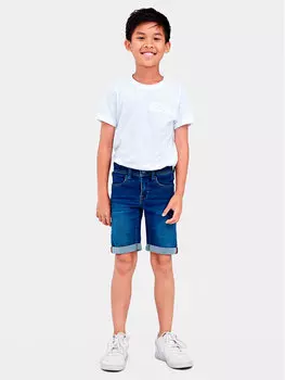 Джинсовые шорты узкого кроя Name It, синий