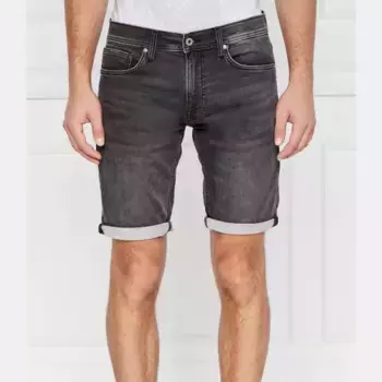 Джинсовые шорты узкого кроя Pepe Jeans London, черный