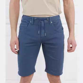 Джинсовые шорты узкого кроя Pepe Jeans London, синий