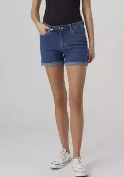 Джинсовые шорты Vero Moda "VMLUNA MR FOLD SHORTS MIX GA NOOS", синий