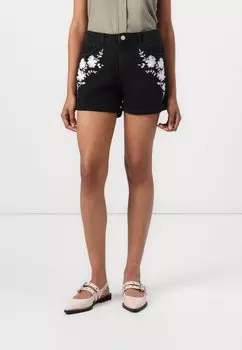 Джинсовые шорты VIWOODY FESTIVAL VILA, черный