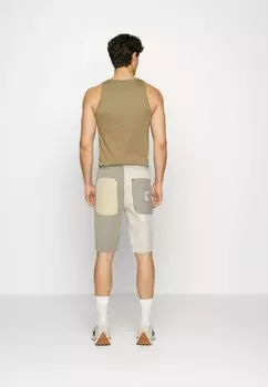 Джинсовые шорты Washed Block Karl Kani, зеленый милитари