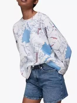 Джинсовые шорты Whistles, синий