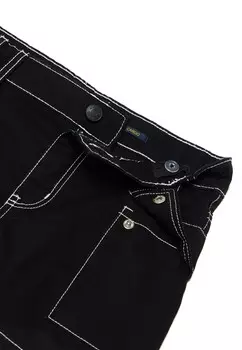 Джинсовые шорты WITH CONTRASTING STITCHING OVS, черный