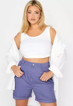 Джинсовые шорты Yours Clothing, фиолетовый