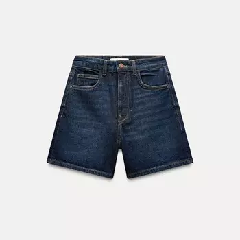 Джинсовые шорты Z1975 Mom Fit с высокой посадкой ZARA, синий (Размер M)