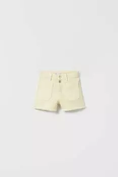 Джинсовые шорты Zara, желтый