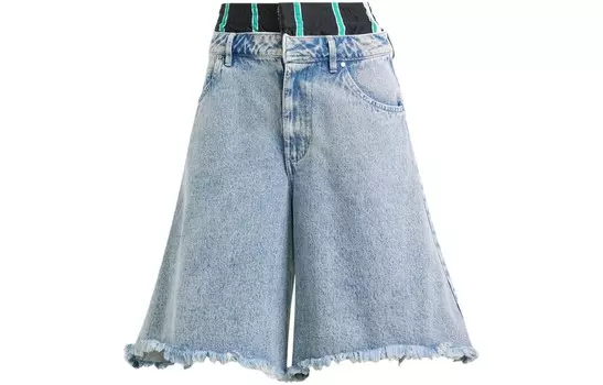 Джинсовые шорты женские бледно-голубые Adidas Originals