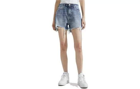 Джинсовые шорты женские джинсовые синие Calvin Klein
