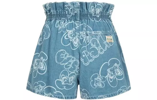 Джинсовые шорты женские джинсовые синие Evisu