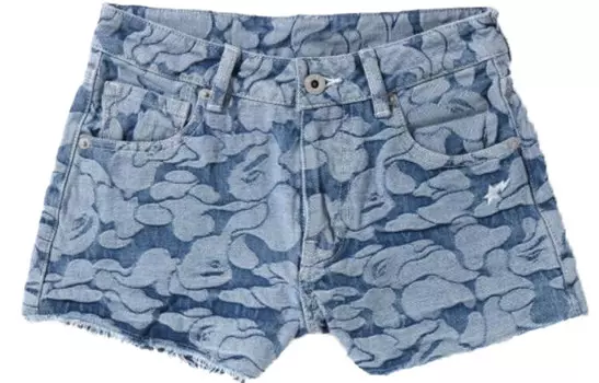 Джинсовые шорты женские синие A Bathing Ape