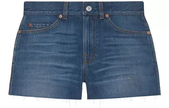 Джинсовые шорты женские синие Gucci