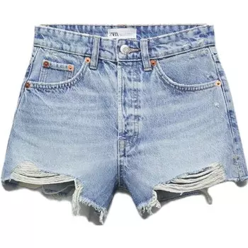 Джинсовые шорты женские синие Zara