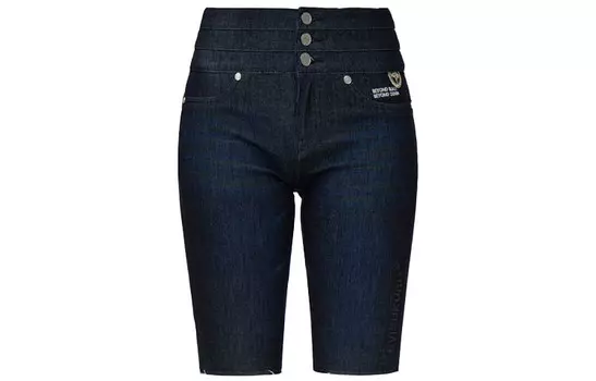 Джинсовые шорты женские темно-синие Evisu