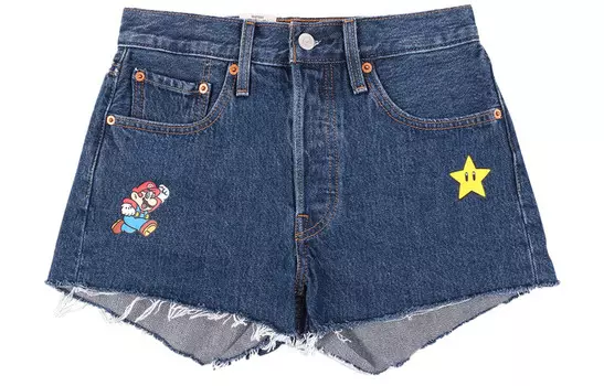 Джинсовые шорты женские темно-синие Levi’S