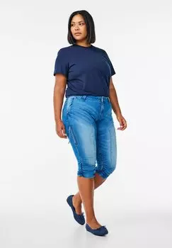 Джинсовые шорты Zizzi, цвет Light Blue Denim
