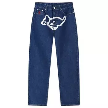 Джинсовые штаны для бега с изображением щенка Icecream, индиго