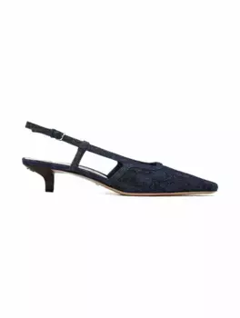 Джинсовые слингбэки с узором GG Gucci, синий