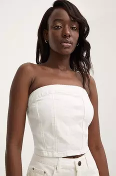 Джинсовые топы Answear Lab, белый