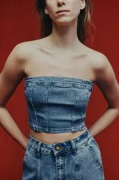 Джинсовые топы Answear Lab, синий