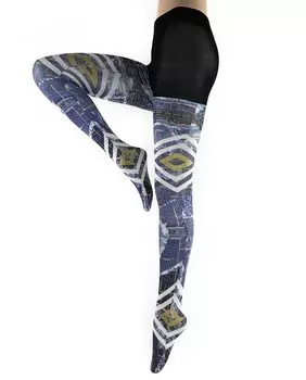 Джинсовые трусики с большим фантазийным принтом плотностью 20 ден Hyd, мультиколор