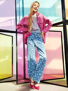 Джинсовые женские брюки широкого кроя с широкими штанинами и карманами с широкими штанинами Xside