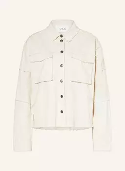 Джинсовый блузон с драгоценными камнями Y.A.S., бежевый