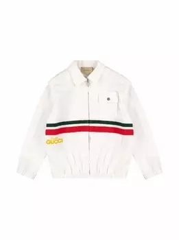 Джинсовый бомбер Gucci, белый