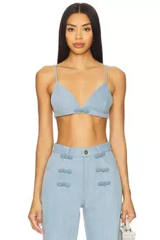 Джинсовый бралет Cleo от Sau Lee, light denim