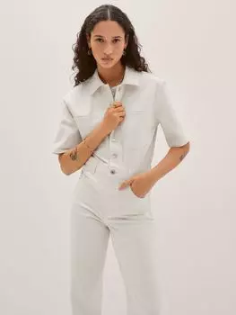 Джинсовый комбинезон Anne Mango, светло-бежевый