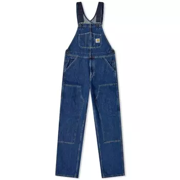 Джинсовый комбинезон Carhartt WIP с двойным нагрудником до колена