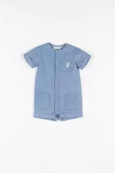 Джинсовый комбинезон Coccodrillo с короткой ногой и карманом спереди