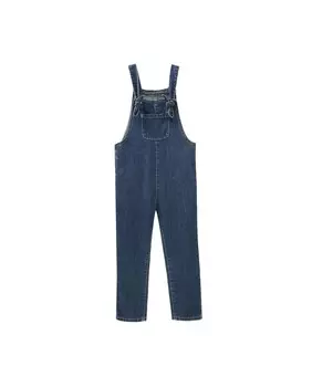 Джинсовый комбинезон для девочки цвета индиго с передним карманом Dadati, индиго синий