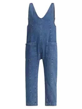 Джинсовый комбинезон для хайроллеров Free People, синий