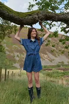 Джинсовый комбинезон Evelyn из 100% хлопка Barbour, синий