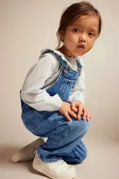 Джинсовый комбинезон H&M, синий