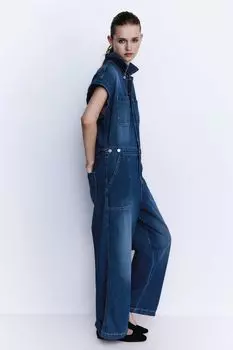 Джинсовый комбинезон H&M, синий