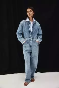 Джинсовый комбинезон H&M, синий