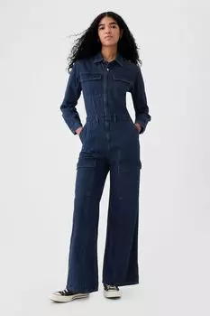 Джинсовый комбинезон карго Gap, синий