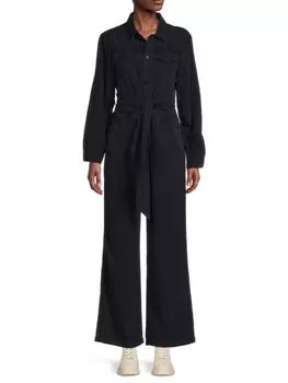 Джинсовый Комбинезон LE JEAN Lulu, washed black